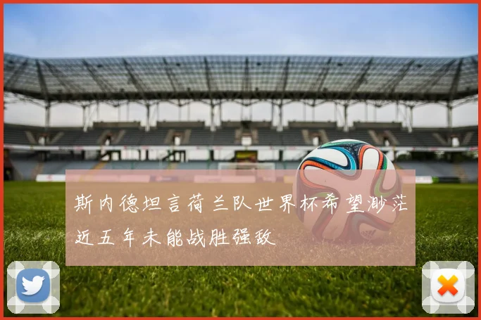 斯内德坦言荷兰队世界杯希望渺茫近五年未能战胜强敌